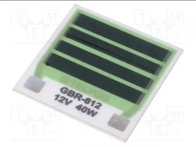 Резистор нагревателен GBR-612/12/40-1 Резистор thick film нагревателен залепен 3,6? 40W W: 25,4mm