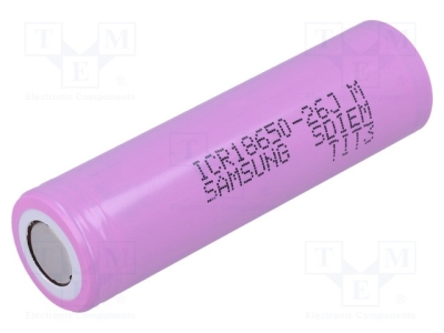 Акумулаторна батерия ACCU-ICR18650-26JM Акумулатор Li-Ion 18650 MR18650 3,6V; 2600mAh O18,4x65mm 5,2A