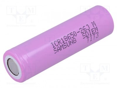 Акумулаторна батерия ACCU-ICR18650-26JM Акумулатор Li-Ion 18650 MR18650 3,6V; 2600mAh O18,4x65mm 5,2A