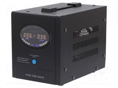 Инвертор SINUS-QOLTEC-53882 500W Захранване: система за аварийно захранване; 230VAC; 6,5kg; 12VDC