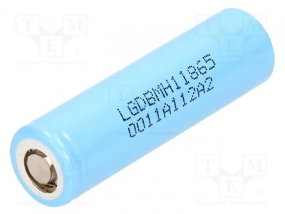 Акумулаторна батерия ACCU-18650-3.2LG Акум: Li-Ion 18650 MR18650 3,6V 3200mAh O18,4x65,1mm 10A