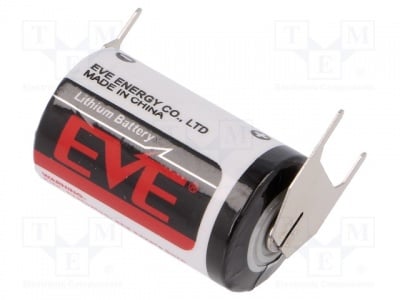 Литиева батерия EVE-ER14250/3PF Батерия: литиева 3,6V 1/2AA 1/2R6 O14,5x25,4mm 1200mAh