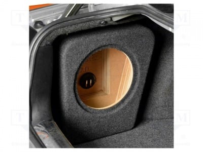 Кутия за автомобилен говорителOBGL.VW.08 Кутия на говорителя; MDF; черен меланж; тъкан; 15л; 250mm; VW