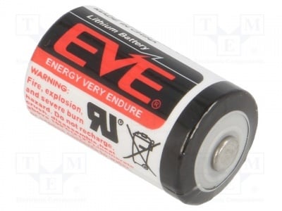 Литиева батерия EVE-ER14250/S Батерия: литиева 3,6V 1/2AA 1/2R6 O14 5x25,4mm 1200mAh