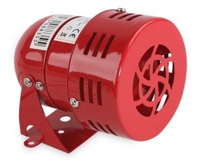 Сирена моторна MS190-12 95dB 12VDC 10W червена