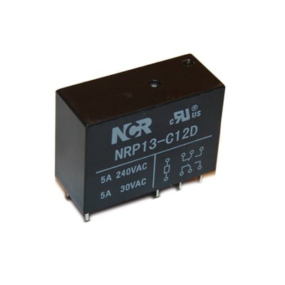 Реле NRP13-C12D 12VDC 5A/240VAC 5A/30VDC DPDT