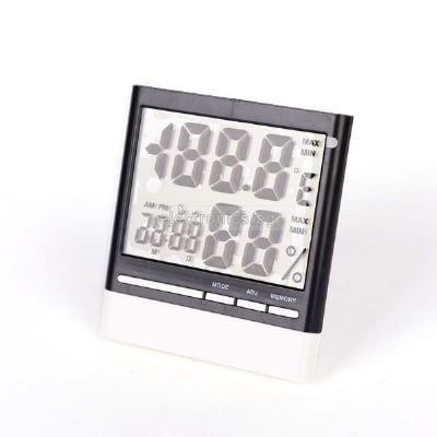 Термометър и влагомер Метеостанция CX-318 Black, Термометър вътрешна температура, Влагомер, Часовник, Аларма