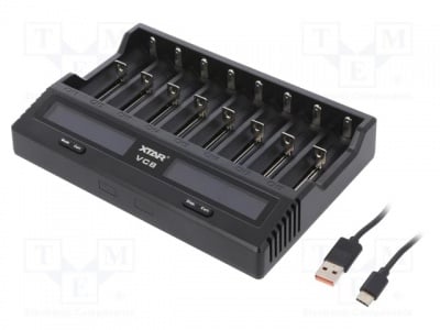 Зарядно за акумулаторни батерии XTAR-VC8 Зарядно устройство за акумулатори Li-Ion,Ni-Cd,Ni-MH 1,2/3,6/3,7V