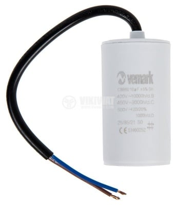 Пусков кондензатор CBB60-16/450VMCBL Работен кондензатор 450VAC 16uF 85°C с кабел CBB60