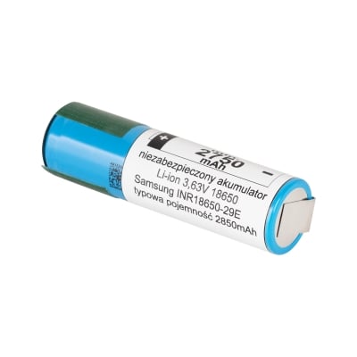 Акумулаторна батерия ACCU-VEL18650-2850 SAMSUNG с пластини 3.7V 2850ma