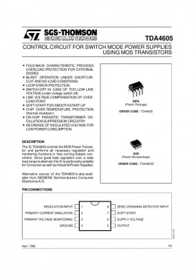 TDA4605-15 TV SPMS-Controller f.MOS-FET
