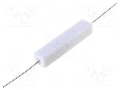 Резистор 9W 10R CRL10W-9R Резистор: жичен; керамичен; THT; 10?; 9W; ±5%; 48x9,5x9,5mm