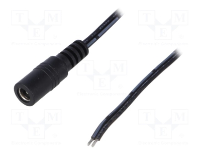 Захранващ кабел DC.CAB.0020.OMEGA 5,5/2,1 гнездо 0.2m