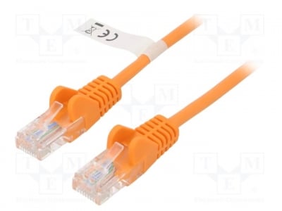 Кабел UTP U/UTP5-CCA-200OR Patch cord; U/UTP; 5e; многожичен; CCA; PVC; оранжев; 20m; 28AWG