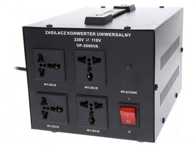 Конвертор на напрежение VP-2000VA, 220/110VAC, 1200W