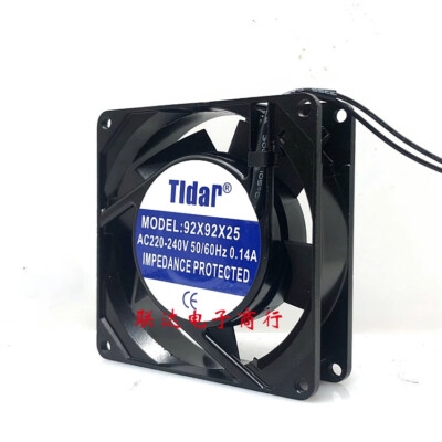 Вентилатор 220V 92X92X25 TIDAR RQA9225 С 2 ИЗВОДА  0.09A 16W