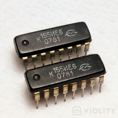 К155ИЕ6 SN74192 TTL, SYNCHRONOUS 4-BIT UP/DOWN COUNTERS (DUAL CLOCK WITH CLEAR), DIP16