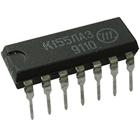 К155ЛА3 SN7400N  IC: цифрова NAND Ch: 4 IN: 2 THT DIP14