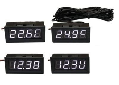 Часовник с термометър и волтметър 30V CTV-30