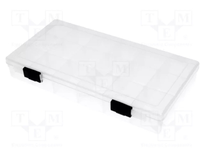 Кутия за елементи NB-BOX18A Куфар: колектив; с дялове; полипропилен; прозрачен; 208x110x30mm