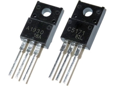 2SA1930 &amp; 2SC5171 TO-220F SI-P +SI-N 180V 2A 200Mhz 2W комплект 2 броя