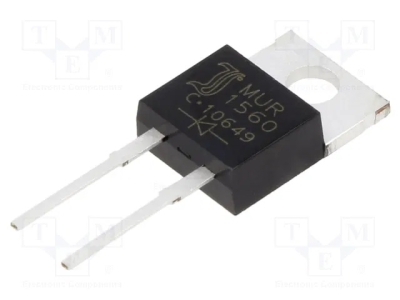 MUR1560-DIO Диод: изправителен; THT; 600V; 15A; туба; Ifsm: 180A; TO220AC; 50ns