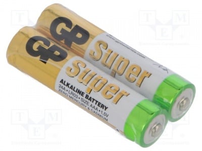 Батерия LR03 BAT-LR3/SUPER-S2 Батерия: алкална; 1,5V; AAA; SUPER незаредена 24A2S2 цената е за 1 брой
