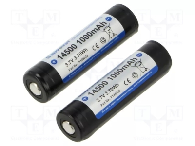 Акумулаторна батерия P1450C2 Акум: Li-Ion; 14500,AA; 3,7V; 1000mAh; O14,4x52,1mm; 2бр.
