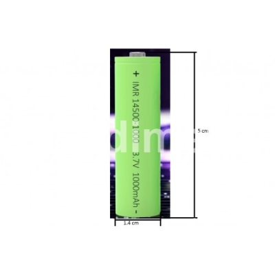 Акумулаторна батерия ACCU-14500-0.8-2A Акум: Li-Ion; 14500; 3,7V; 1000mAh; O14,3x50,3mm