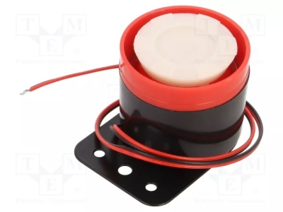 Сирена SYR-08-01 Акустичен излъчвател: сирена; 350mA; O: 55mm; 12VDC; L: 55mm