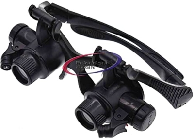 Лупа за глава Magnifier 9892G Увеличение: 25x 20x 15x 10x, две LED светлини, за ремонт на електроника, часовници