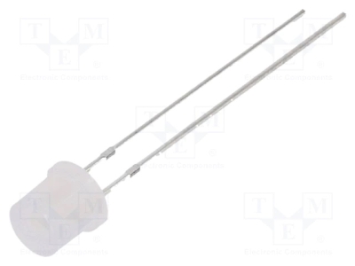 Светодиод 5mm бял OSW5YK57E2A LED; 5mm; бял; 1560mcd; 100°; Чело: плосък; 2,9?3,6V; Бр.изв: 2
