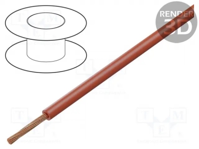 Кабел за автомобилна инсталация FLRY-B0.75-RD Кабел; FLRY; многожичен; Cu; 0,75mm2; PVC; червен; 60V