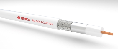 Коаксиален кабел RG6U 75 OHM TEMKA KABLO COAXIAL CABLE бял меден
