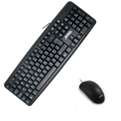 Комплект жични клавиатура и мишка. Jedel G10 Кирилизирана по БДС