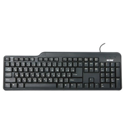 Клавиатура KS02  ACME Standard Keyboard KS02 Black /USB/EN, RU, LT/Slim
