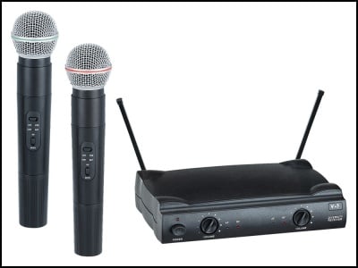 Микрофон Безжичен PV-220 вокален безжичен ръчен 2-ка