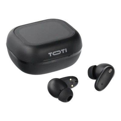 Безжични слушалки BLUETOOTH Toti TWS AI Translator ST25 черен