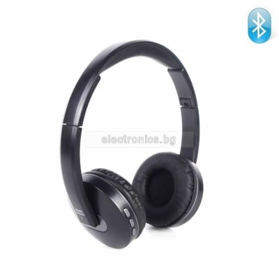 Безжични слушалки BLUETOOTH BT-1610, Bluetooth, Микрофон, Черен/Сив 21013744