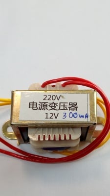 Трансформатор 220VAC-12VAC 300MA