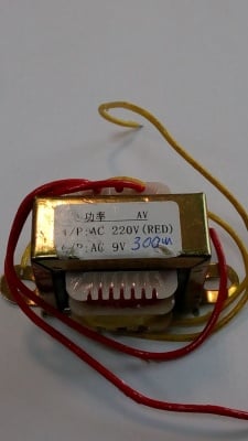 Трансформатор 220VAC-9VAC 300MA