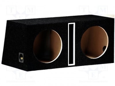 Туба 12&quot;x2 OB.MDF.BR08.BK Кутия на говорителя; MDF; 50+50л; 300mm; тъкан; черен