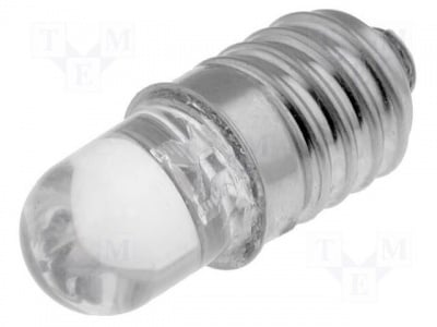 Лампа LED E-10 OBDX-W5DK8B31F Лампа LED бял E10 12VDC 90mW 30°