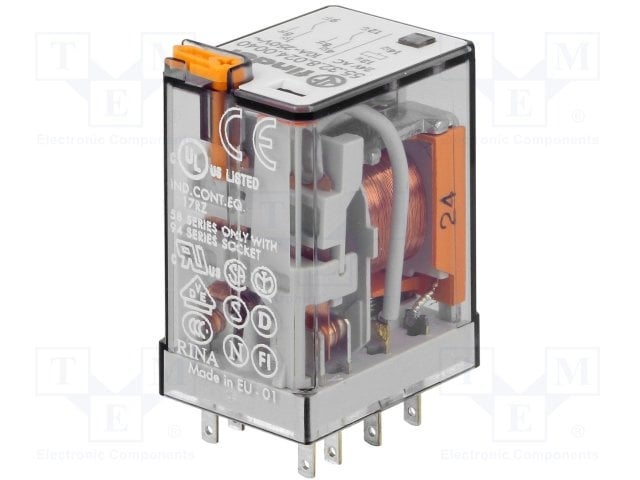 Реле 55.32.8.024.004 Реле: електромагнитно; DPDT; Uбобина:24VAC; 10A ...