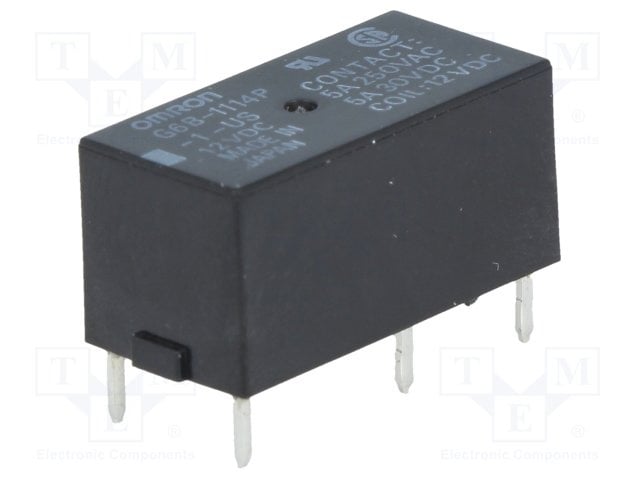 Реле 12VDC 5A G6B1114P1US12VDC Реле: електромагнитно; SPST-NO; Uбобина ...
