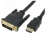 Кабел DVI-HDMI CG481G-018-PB Кабел; DVI-D (24+1) щепсел,HDMI щепсел; PVC; 1,8m; черен