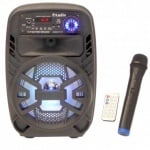 Караоке Тонколона 8 инча PAudio PA-80 Безжичен Микрофон акумулаторна батерия Bluetooth FM радио USB micro SD card player