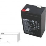 Акумулатор VIPOW ACCU-HP4.5-6/V Акум: оловно-киселинен; 6V; 4,5Ah; AGM; необслужваем; 70x48x106mm
