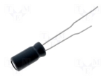 Кондензатор 2.2uf 63V CEB-2.2/63P Кондензатор: електролитен; биполярен; THT; 2,2uF; 63VDC; O5x11mm