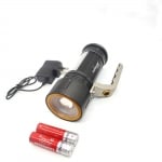 Прожектор LED Cree Фенер BL-624 акумулаторен 2х18650. Алуминиев, мощен, Zoom + червена SOS светлина